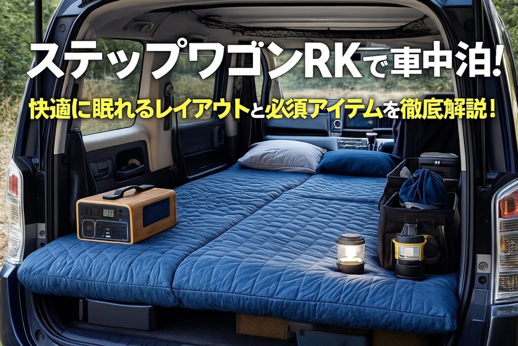 ステップワゴンRKで車中泊!快適に眠れるレイアウトと必須アイテムを徹底解説 | 車中泊の教科書